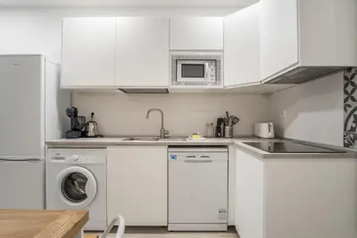 Una cocina o zona de cocina en 1 bedroom 1.5 bathrooms furnished - Delicias Atocha - Modern - MintyStay