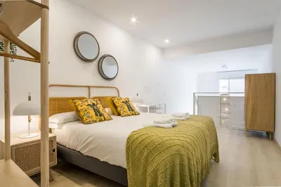 Cama o camas de una habitación en 1 bedroom 1.5 bathrooms furnished - Delicias Atocha - Modern - MintyStay