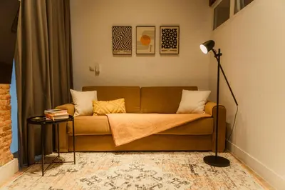 Zona de estar de Unique NYC style Loft in the heart of Madrid