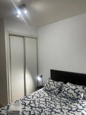 Cama o camas de una habitación en Plaza Rio B