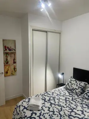 Cama o camas de una habitación en Plaza Rio B
