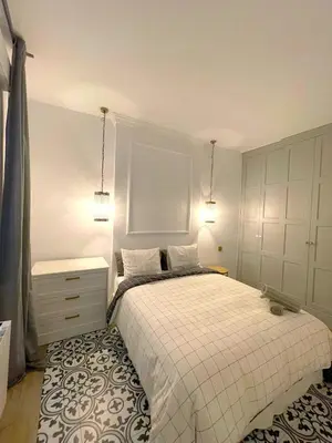 Cama o camas de una habitación en NEW APARTMENT IN CITY-CENTER, GRAN VIA