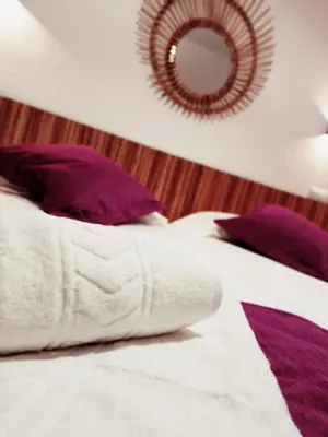 Cama o camas de una habitación en Violeta Suite