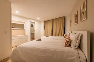 Cama o camas de una habitación en Apartamento en Madrid centro. Plaza Mayor