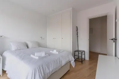 Cama o camas de una habitación en Bright with terrace- 2Bd 2Bth- Salamanca