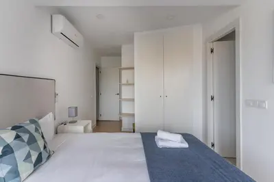 Cama o camas de una habitación en Bright with terrace- 2Bd 2Bth- Salamanca