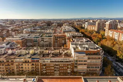 Vista general de Madrid o vista desde el apartamento