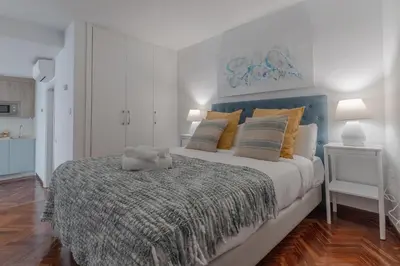 Cama o camas de una habitación en Brigth Stylish studio - Gran Vía