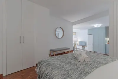Cama o camas de una habitación en Brigth Stylish studio - Gran Vía