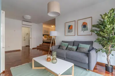 Zona de estar de Brigth Stylish studio - Gran Vía