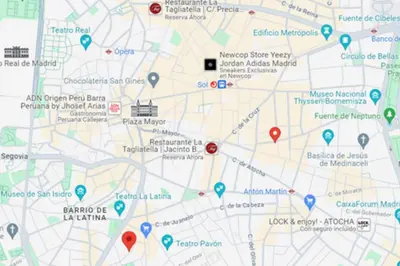 Plano de Vive la esencia de Madrid para 7 en Santa Ana 6