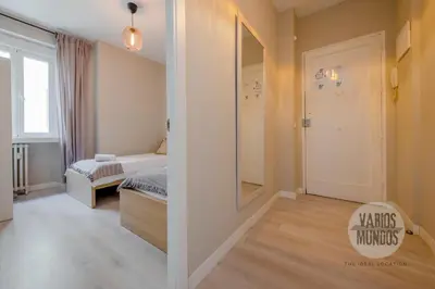 Cama o camas de una habitación en Vive un Oasis para 7 en Santa Ana 6