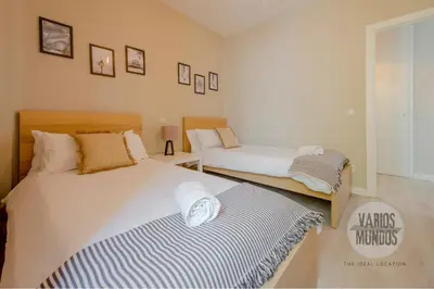 Cama o camas de una habitación en Vive un Oasis para 7 en Santa Ana 6