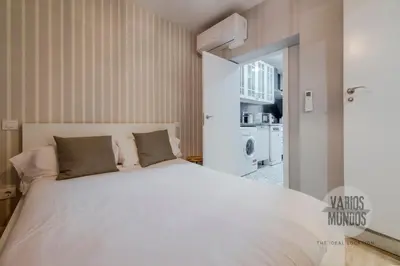 Cama o camas de una habitación en Estilo y amplitud para 9 en San Vicente Ferrer E2