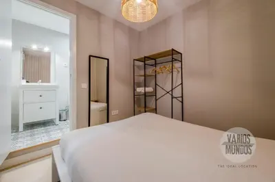 Cama o camas de una habitación en Estilo y amplitud para 9 en San Vicente Ferrer E2
