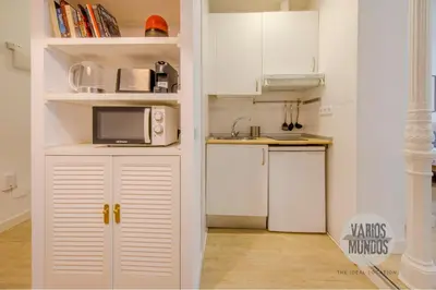 Una cocina o zona de cocina en Brisa Literaria para 3 en Las Letras, Ventura de la Vega