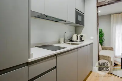 Una cocina o zona de cocina en Paseo por Madrid para 7 en Lavapiés E2