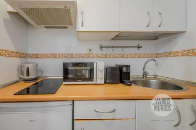 Una cocina o zona de cocina en Descanso para 3 en Sol, ven a Concepción Jerónima