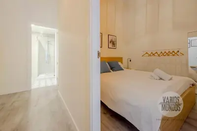 Cama o camas de una habitación en Madrid para 9 en La Latina, Calle Encomienda
