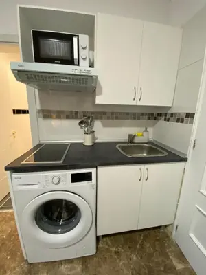 Una cocina o zona de cocina en Apartamentos EconoStay Fuencarral