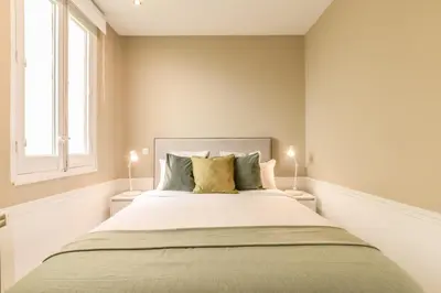 Cama o camas de una habitación en Apartamento Embajadores XIX