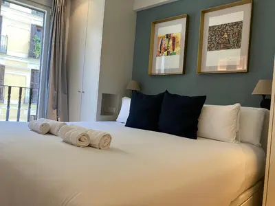 Cama o camas de una habitación en New luxury 2 bd 2 bth - Gran Via/Chueca