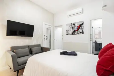 Cama o camas de una habitación en Chueca San Antón Apartment