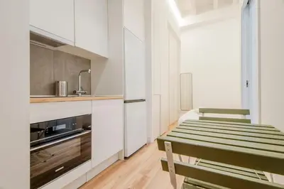 Una cocina o zona de cocina en Escapada hogareña para 3 en Calle de Fomento