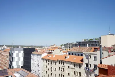 Vista general de Madrid o vista desde el apartamento