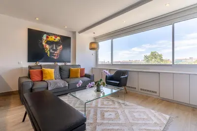 Zona de estar de Charming 1-Bed Apartment with Bright Interiors