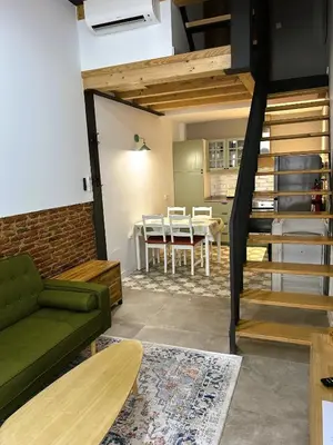 Zona de estar de Stylish and Modern Loft in Madrid Centre