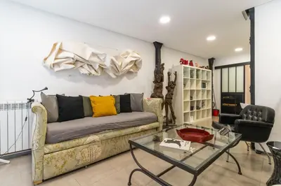 Zona de estar de El Atelier loft - Plaza Mayor