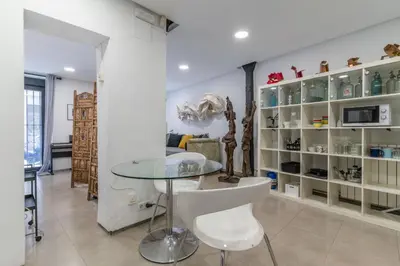 Zona de estar de El Atelier loft - Plaza Mayor