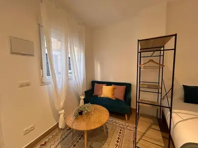Cama o camas de una habitación en Ideal studio in Cuatro Caminos - Guipúzcoa