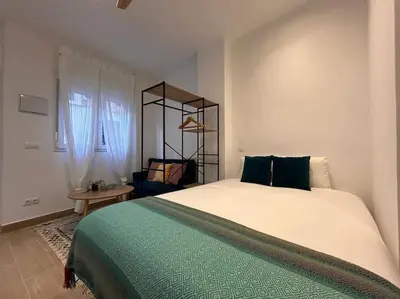 Cama o camas de una habitación en Ideal studio in Cuatro Caminos - Guipúzcoa