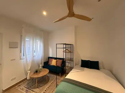 Cama o camas de una habitación en Ideal studio in Cuatro Caminos - Guipúzcoa