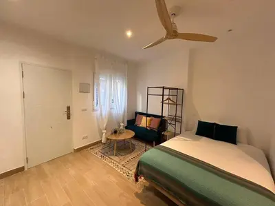 Cama o camas de una habitación en Ideal studio in Cuatro Caminos - Guipúzcoa