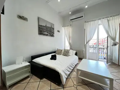 Cama o camas de una habitación en Loft Plaza Mayor 2 Temporal