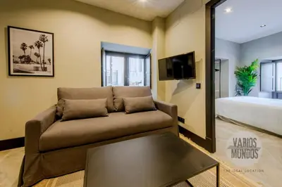 Una televisión o centro de entretenimiento en Cielo de Madrid para 7 en Santa Ana 20 E2