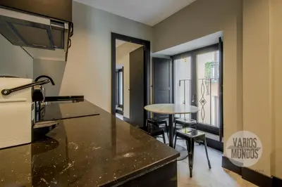 Una cocina o zona de cocina en Mirador de Madrid para 7 en Santa Ana 20 E2