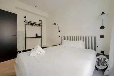 Cama o camas de una habitación en Fancy Apt para 4px en la Plaza del Carmen-Gran Via E2