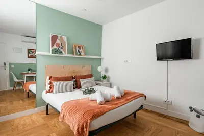 Cama o camas de una habitación en Sol Studios - En el Centro
