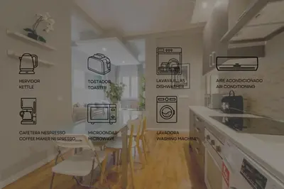 Una cocina o zona de cocina en Excelente piso de 3 habitaciones en La Latina-Centro