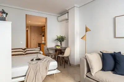 Zona de estar de Waou Gran Via Apartment III - Corta Duración