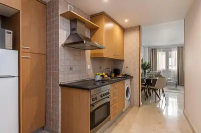 Una cocina o zona de cocina en Waou Gran Via Apartment IV - Corta Duración
