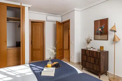 Cama o camas de una habitación en Waou Gran Via Attic - Corta Duración