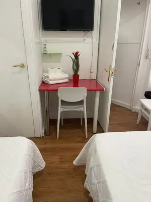 Cama o camas de una habitación en Pensión DANIEL