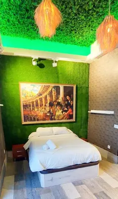 Cama o camas de una habitación en LOFT DELUXE - MADRID RETIRO