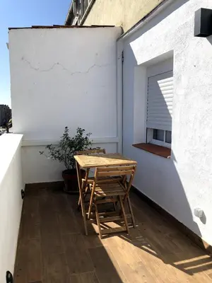 Un balcón o terraza de Ático en Madrid Rio(Parking opcional bajo disponibilidad)