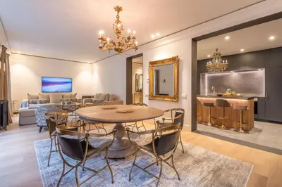 Zona de estar de Luxury 3-Bed Apartment in Salamanca, Madrid